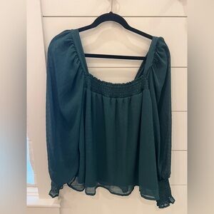 Magnolia Boutique Holiday Green Blouse